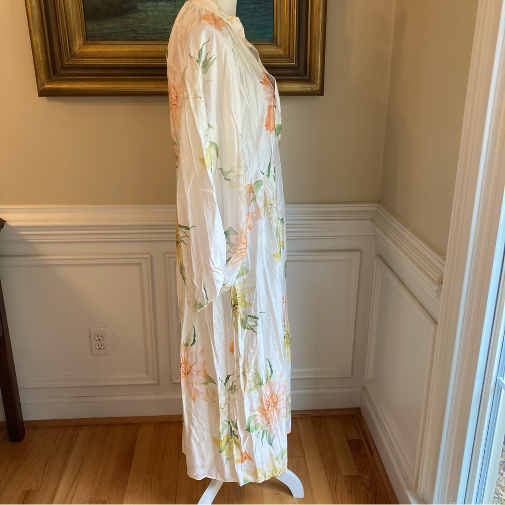 H&M White Orange Yellow Floral Print Midi Maxi Dress - Picture 5 of 16